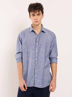 Load image into Gallery viewer, Navy Blue Striped Linen Shirt ( Pre-Order )
