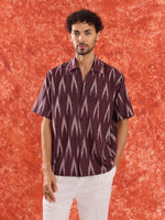 Load image into Gallery viewer, Wine Ikat Shirt
