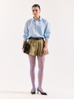 Load image into Gallery viewer, Sky Blue &amp; Black Striped Poplin Oversized Shirt