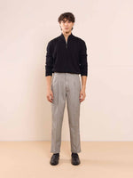 Load image into Gallery viewer, Grey Textured Baggy Fit Trousers
