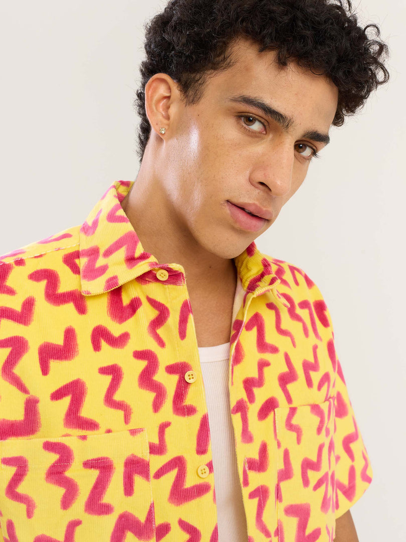 Zip Zap Yellow Corduroy Shirt