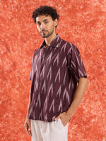 Load image into Gallery viewer, Wine Ikat Shirt
