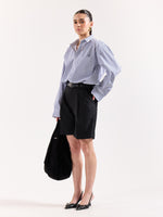 Load image into Gallery viewer, White &amp; Blue Striped Poplin Oversized Shirt