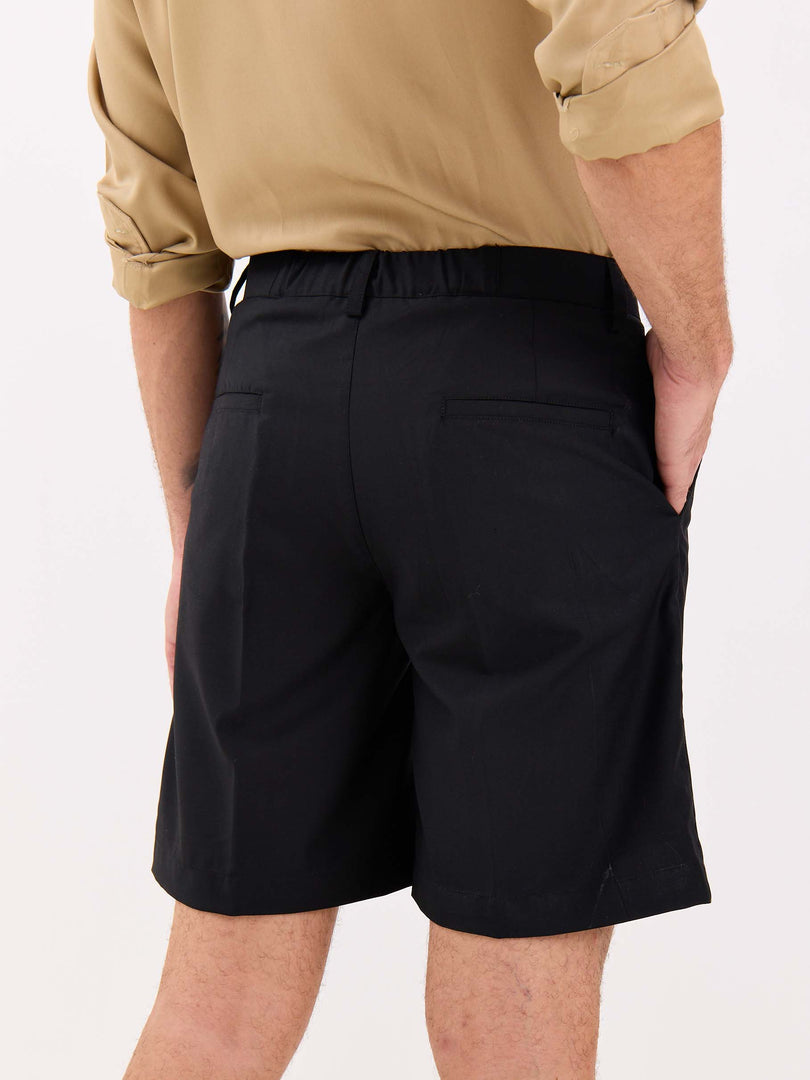 Black Trouser Shorts