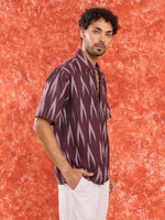Load image into Gallery viewer, Wine Ikat Shirt
