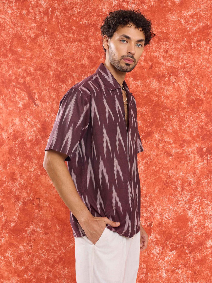 Wine Ikat Shirt
