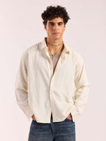 Load image into Gallery viewer, Almond White Linen Cropped Shirt  ( Pre-Order )
