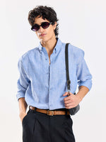Load image into Gallery viewer, Blue Chambray Irish Linen Shirt
