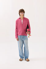 Load image into Gallery viewer, Dark Pink Gauze Holiday Shirt
