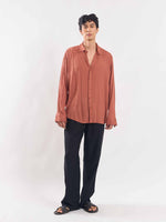 Load image into Gallery viewer, Rust Wrinkled Shirt
