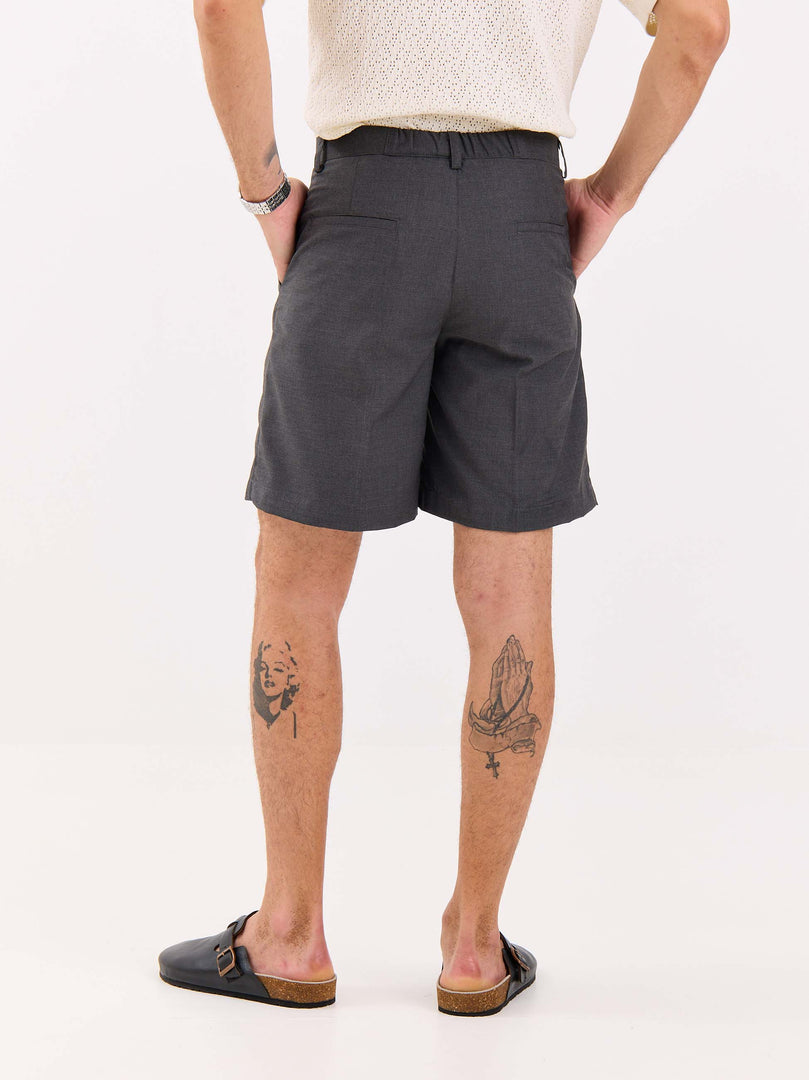 Grey Trouser Shorts