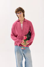 Load image into Gallery viewer, Dark Pink Gauze Holiday Shirt
