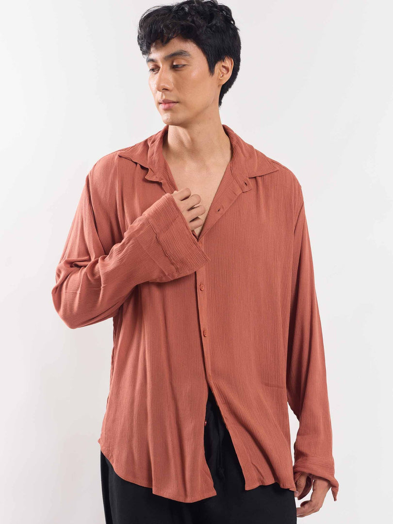 Rust Wrinkled Shirt