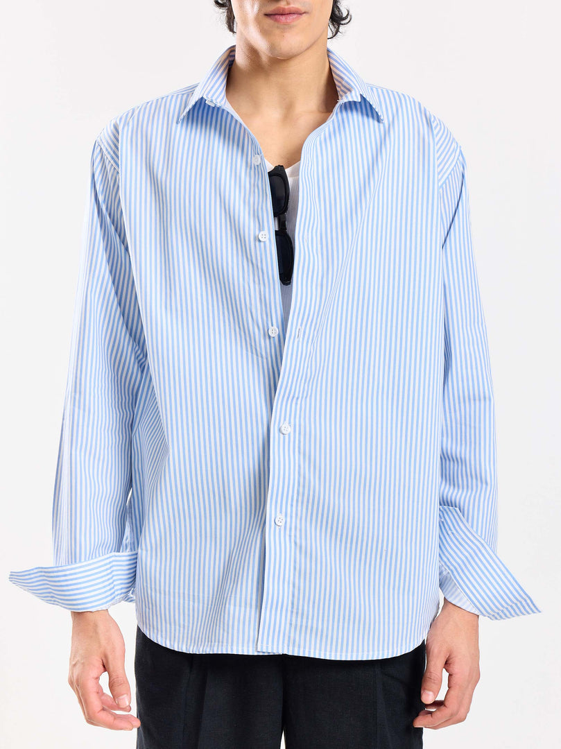Relaxed Fit Poplin Striped Shirt
