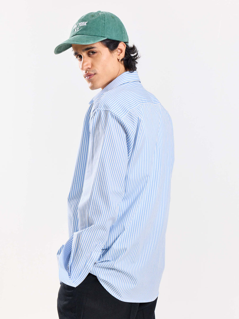 Relaxed Fit Poplin Striped Shirt
