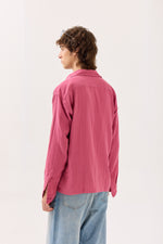 Load image into Gallery viewer, Dark Pink Gauze Holiday Shirt

