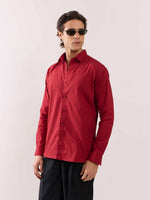 Load image into Gallery viewer, Cherry Red Poplin Shirt
