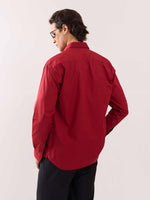 Load image into Gallery viewer, Cherry Red Poplin Shirt
