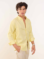 Load image into Gallery viewer, Butter Yellow Irish Linen Shirt
