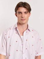 Load image into Gallery viewer, Lavender Striped Holiday Shirt
