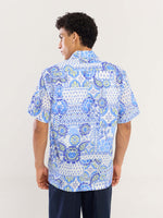 Load image into Gallery viewer, Blue Mosaic Printed Shirt