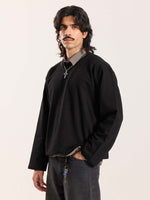 Load image into Gallery viewer, Black Loose Fit Cropped T-Shirt