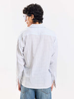Load image into Gallery viewer, White Striped Gauze Holiday Shirt
