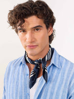 Load image into Gallery viewer, Blue Striped Irish Linen Shirt

