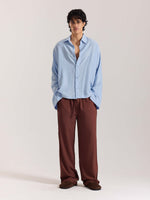 Load image into Gallery viewer, Powder Blue Wave Textured Holiday Shirt