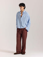 Load image into Gallery viewer, Powder Blue Wave Textured Holiday Shirt