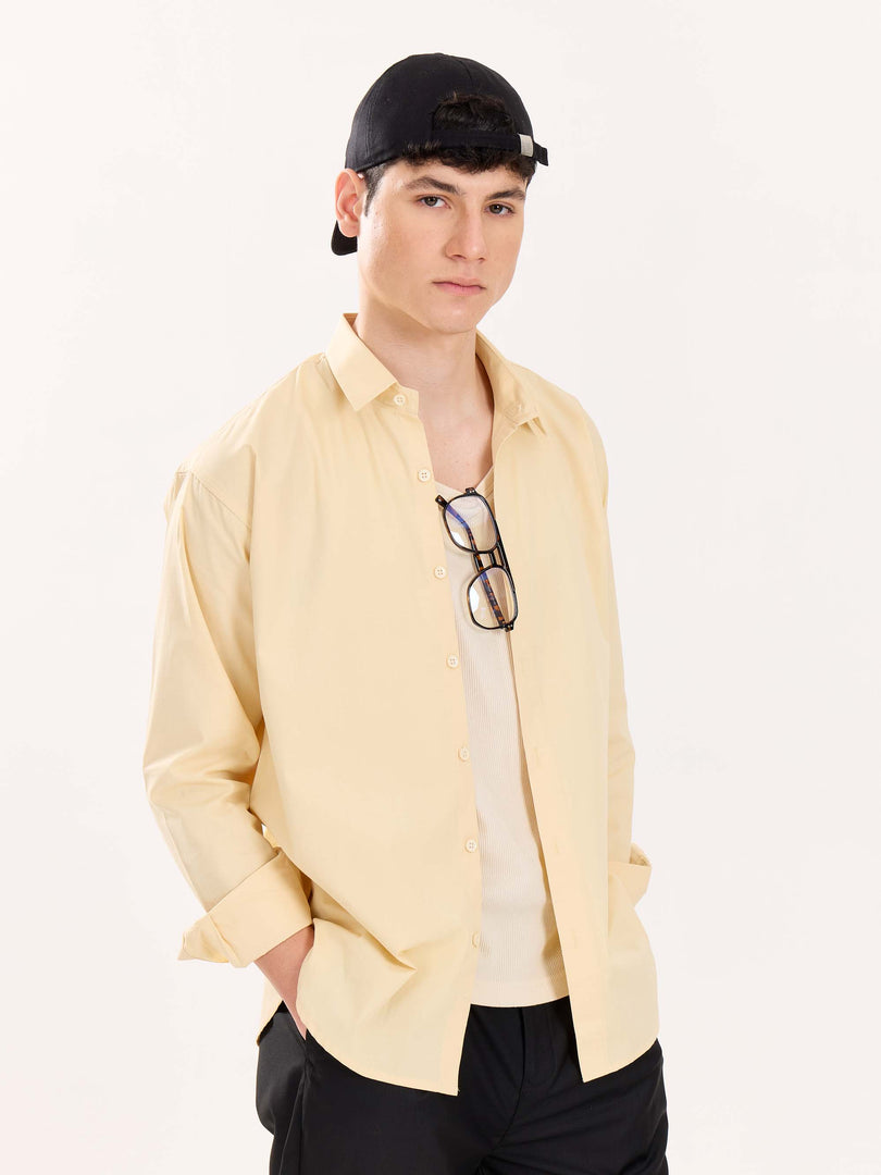 Beige Poplin Shirt