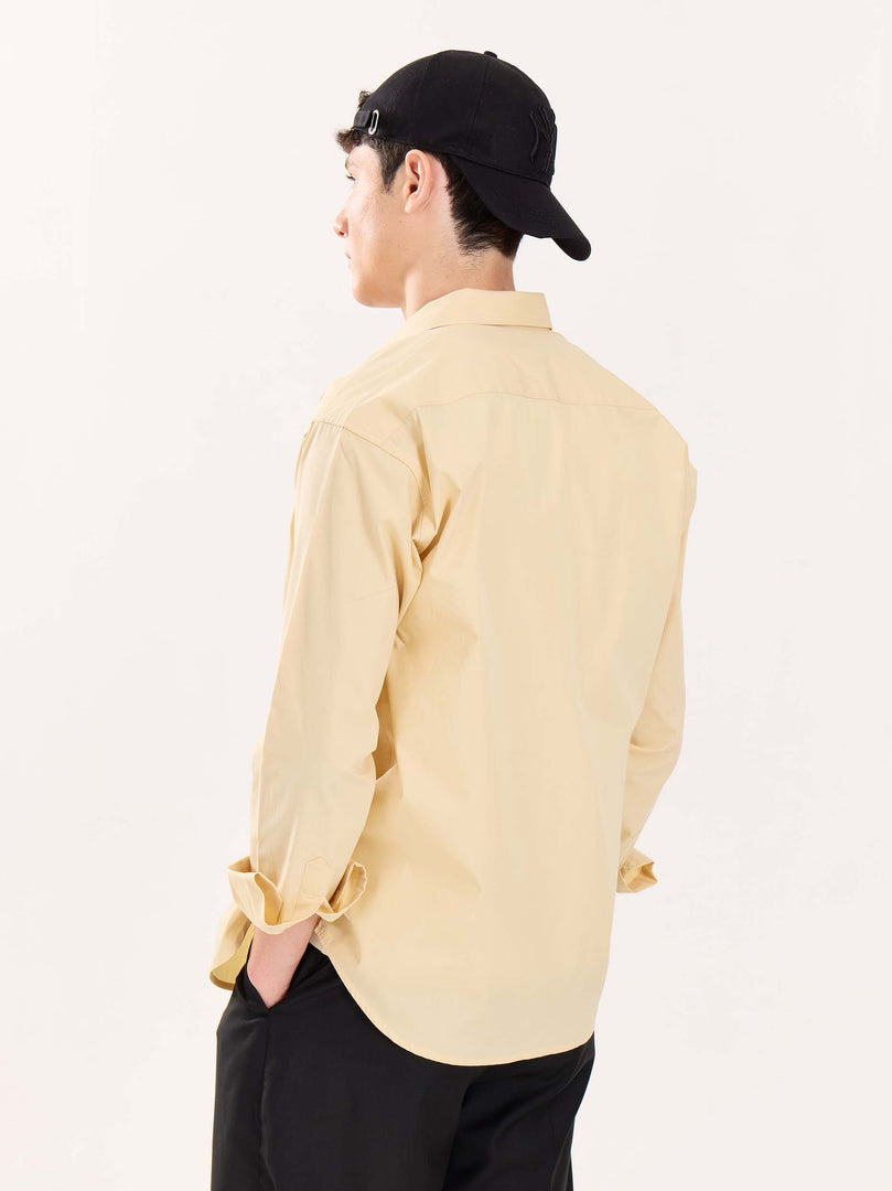 Beige Poplin Shirt