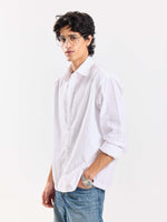 Load image into Gallery viewer, Relaxed Fit White Textured Shirt
