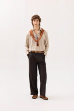 Load image into Gallery viewer, Beige Textured Drape Shirt (Pre-Order)
