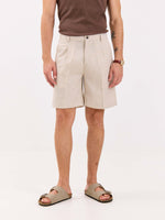 Load image into Gallery viewer, Natural Linen Trouser Shorts
