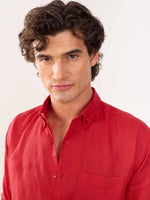 Load image into Gallery viewer, Red Irish Linen Shirt
