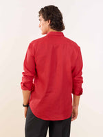 Load image into Gallery viewer, Red Irish Linen Shirt
