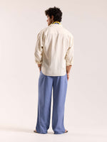 Load image into Gallery viewer, Dusty Blue Linen Pull-on Pants
