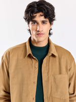 Load image into Gallery viewer, Camel Corduroy Oversized Shirt
