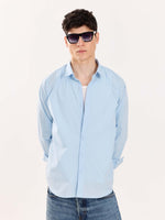 Load image into Gallery viewer, Powder Blue Poplin Shirt