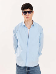 Powder Blue Poplin Shirt