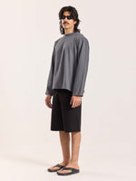 Load image into Gallery viewer, Dark Grey Loose Fit Cropped T-Shirt
