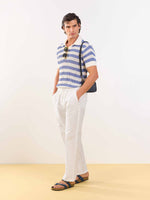 Load image into Gallery viewer, White Linen Pull-on Pants
