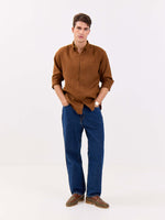 Load image into Gallery viewer, Rust Brown Irish Linen Shirt
