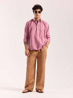 Load image into Gallery viewer, Tan Brown Linen Pull-on Pants