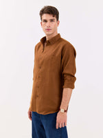 Load image into Gallery viewer, Rust Brown Irish Linen Shirt
