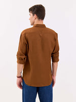 Load image into Gallery viewer, Rust Brown Irish Linen Shirt
