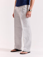 Load image into Gallery viewer, Ice Blue Linen Baggy Trousers