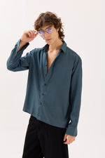 Load image into Gallery viewer, Slate Grey Drape Shirt (Pre-Order)
