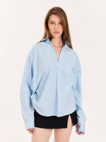 Load image into Gallery viewer, Powder Blue Poplin Shirt